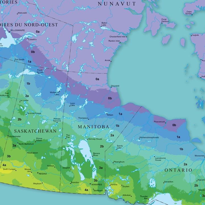 Hardiness zones, USDA, USDA Map, Hardiness zones in Canada, Canada Climate, Canada Weather, Regional Gardening